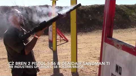 CZ Bren 2 Pistol with SB Tactical Folding Adapter and Brace. Trying it out w/ the DeadAir Sandman Ti