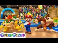 Mario Sports Mix - Team Donkey Kong & Bowser & Mario Play Dogdeball Expert Gameplay | Crazygaminghub