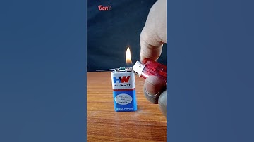 🔥 Fire On 9 Volt Battery 🔋 | Experiment | #shorts #youtubeshorts #experiment