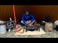 オーヴィル焚き火台【ブラックライトストーブ】と、ロゴス【焚き火シート】を使っての河川敷デイキャンプ