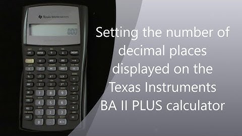 Setting the decimal places on the TI II Plus calculator
