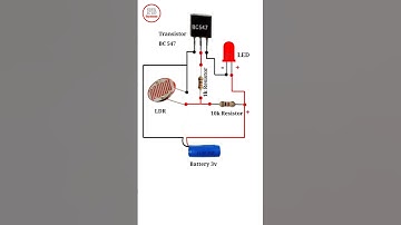 How to make simple automatic night lamp with BC547 Transistor LED Night Light LDR Project #shorts