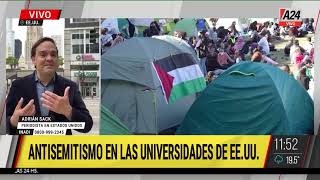 ✋ Protestas propalestinas y actos de antisemitismo en universidades prestigiosas de EE.UU.