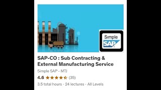 SAP-CO Sub Contracting & External Manufacturing Service