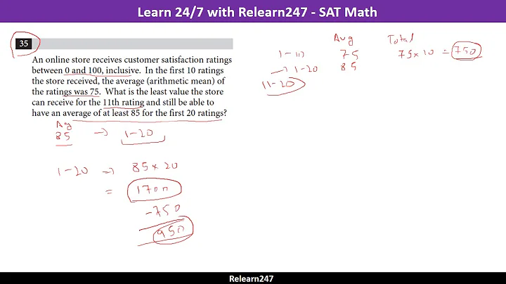 SAT Math - Practice Test 3 - Q35 - Arithmetic Mean
