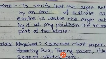 To verify angle at the centre is double the angle at the circumference.