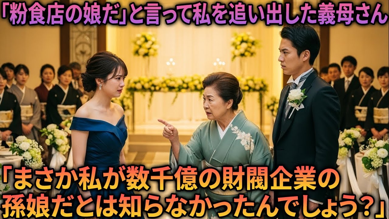 「粉食店の娘だ」と言って私を追い出した義母さん――「まさか私が数千億の財閥企業の孫娘だとは知らなかったんでしょう？」| オーディオブック | 感動する話 | スカッとする話