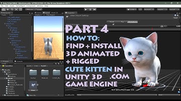 Unity3D Tutorial How to install the free 3D cute kitten from the Unity asset store part 4