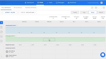 Sling: Creating an available shift