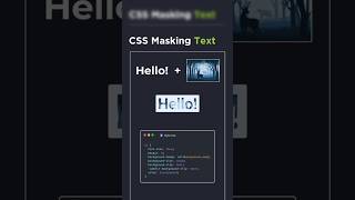 CSS Text Masking Effect | Cool Visual Text Reveal Using Only CSS#cssfilters#cssanimation