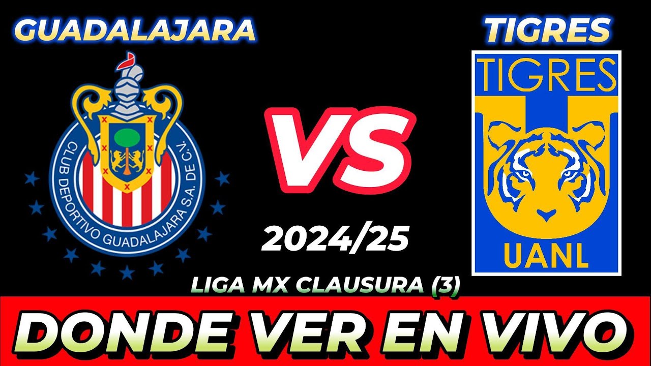 CHIVAS GUADALAJARA VS TIGRES DÓNDE VER EN VIVO FECHA HORA HORARIO ...