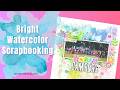 Scrapbooking Family Photos - YouTube Hop - Watercolor and Texture Paste