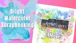 Scrapbooking Family Photos - YouTube Hop - Watercolor and Texture Paste