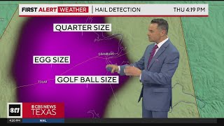 Hail, thunderstorms move through North Texas