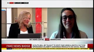 Scouts introduce skills to identify fake news - Sky News   11 Sept 2020 screenshot 4