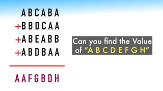 ABCABA + BBDCAA + ABEABB + ABDBAA = AAFGBDH || Maths Puzzle screenshot 1