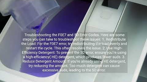 F0E7 Whirlpool Washer