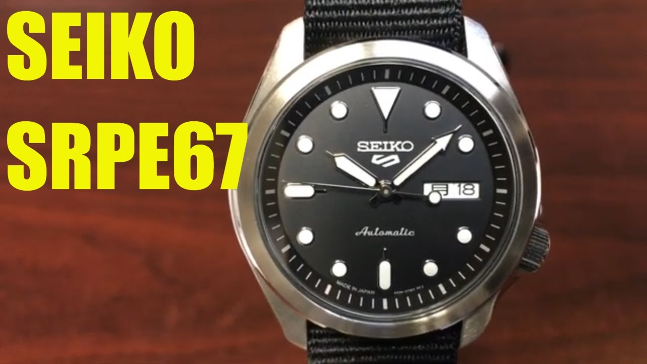 Seiko 5 Sports Stainless Steel Automatic Watch SRPE67 - YouTube