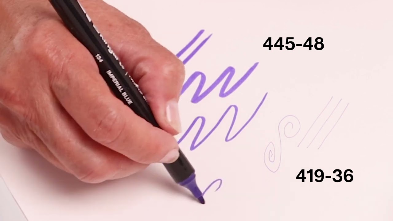 Twin Tip Fineliner Brush Pens in Case - 36 pc Set by King Art