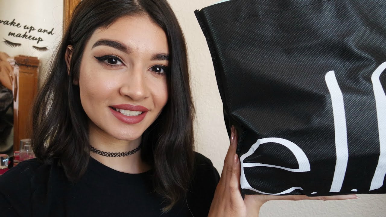 ASMR Elf Haul Unboxing  ♡ Gum Chewing, Tapping, Whispering  (PART 1)