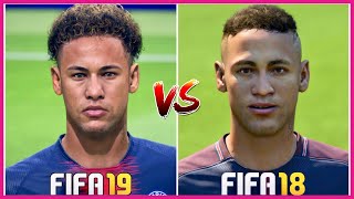 Fifa 19 Vs Fifa 18 Psg Player Face Comparisons Neymar, Mbappe, Cavani