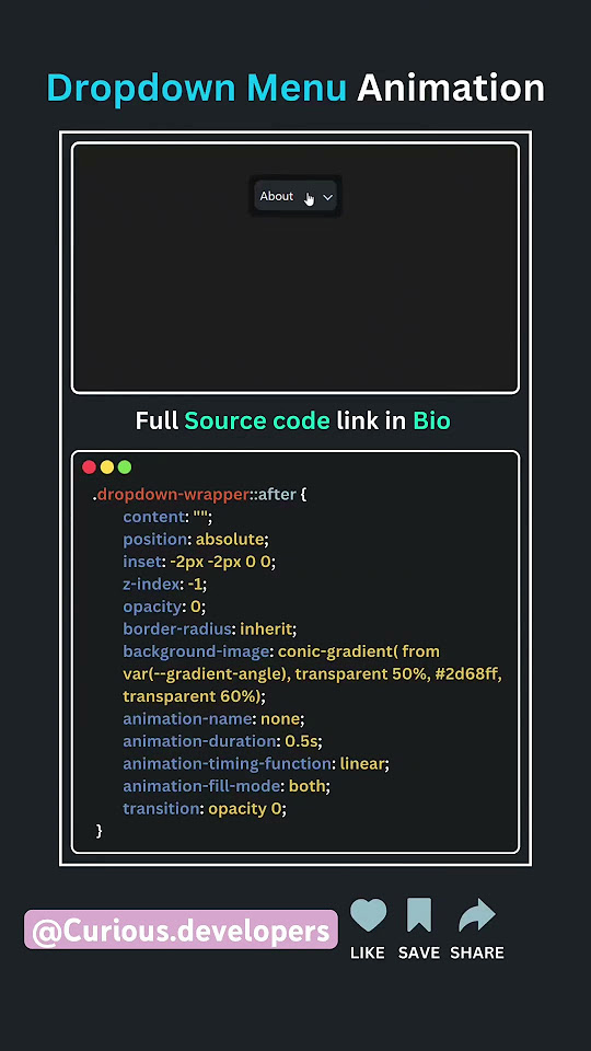 Drop down menu animation Using HTML, CSS JavaScript #html #css #coding ...