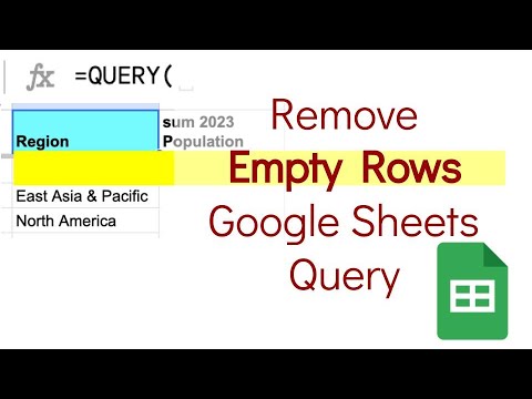 Google Sheets: Removing Empty Rows from =Query() Results