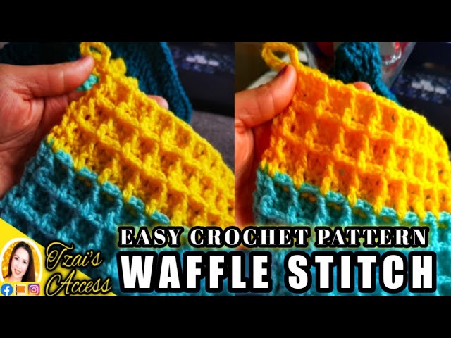 Crochet potholder Squared Waffle - MyCrochetPattern