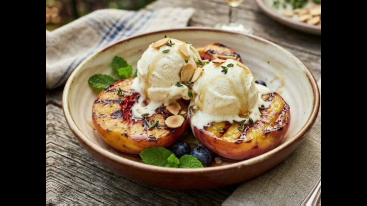 Postre de durazno 🍑 4 ingredientes fácil de preparar #postres #recetas #salud #heladocasero