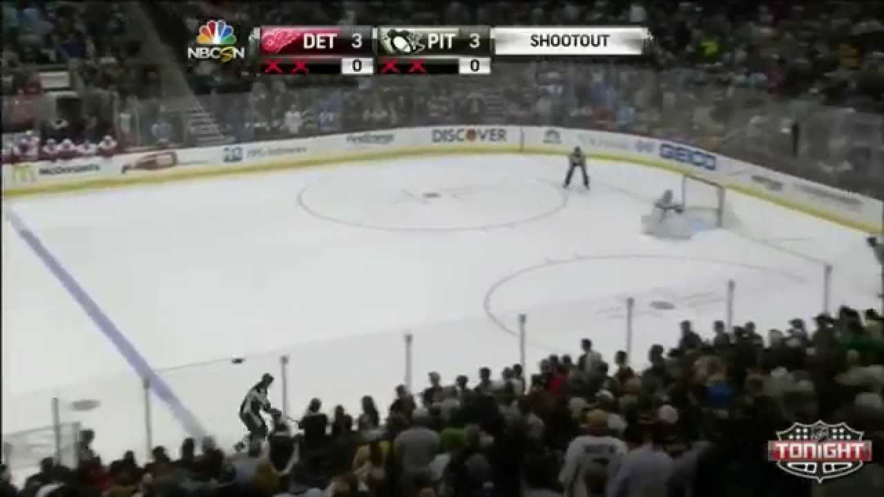 Jussi Jokinen shootout goal vs Red Wings