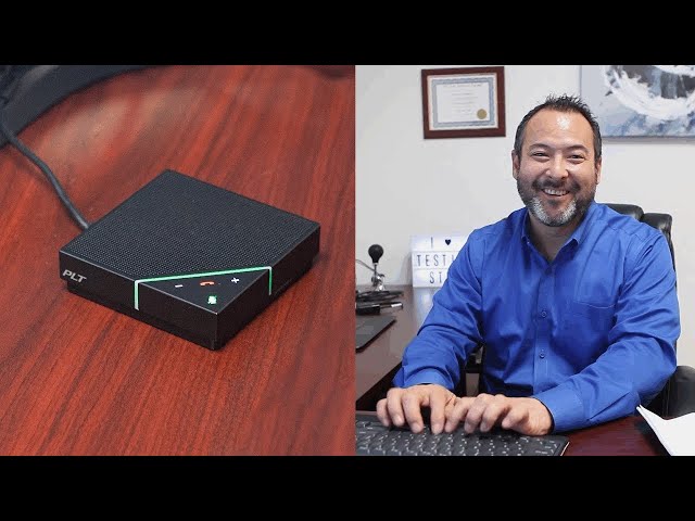 Poly Calisto 7200 Speakerphone - Automatic Noise Block Test - YouTube