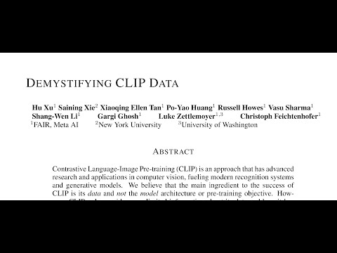 [short] Demystifying CLIP