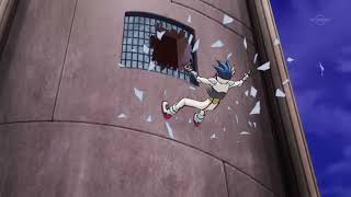 ep117 yugo &amp; kaito falling off scene except a very fitting ost plays - yugioh arc v