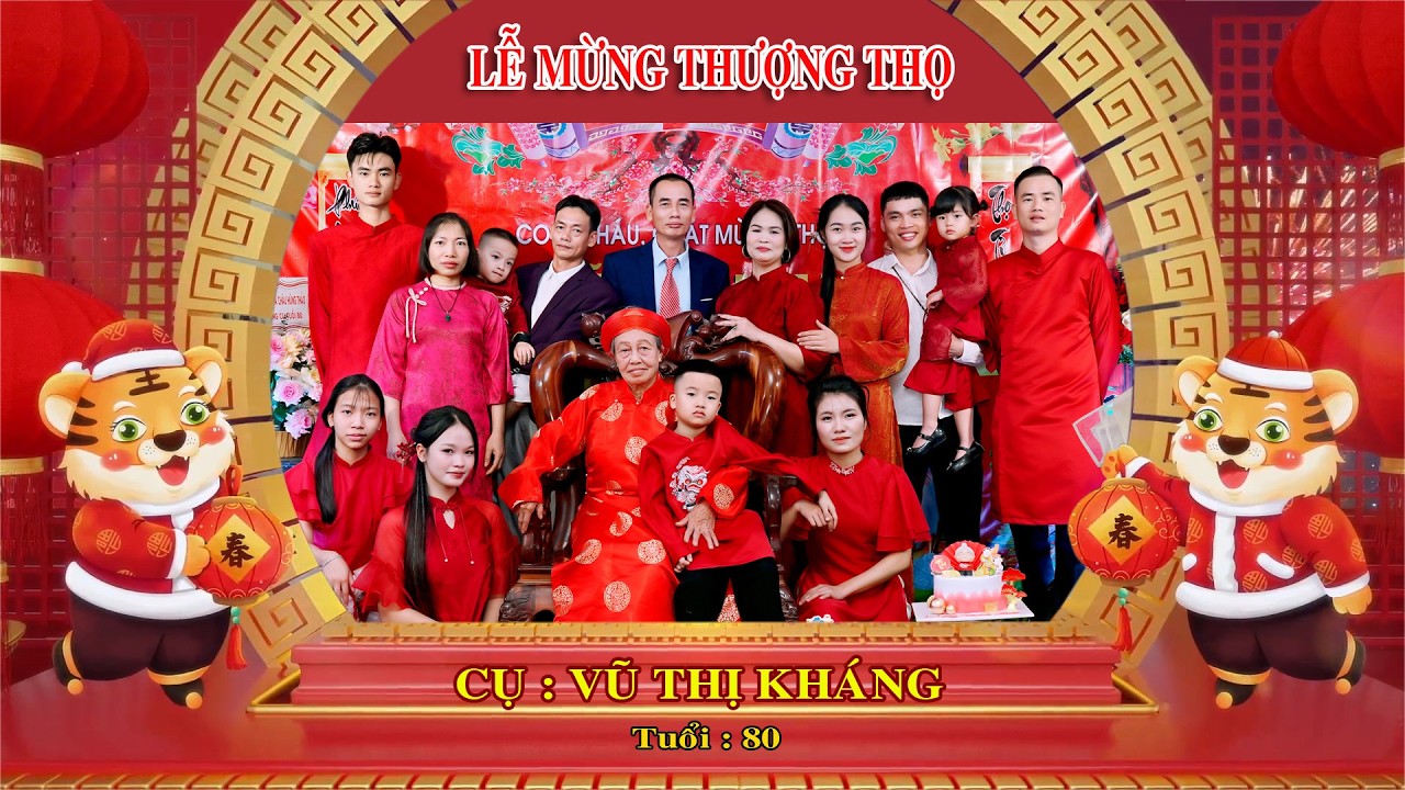 Lễ Mừng Thượng Thượng Thọ . Cụ Vũ Thị Kháng Tuổi 80