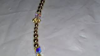 Gold Beaded Crystal Necklace