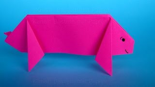 Origami Schwein Falten Diy Origami Tiere Basteln Mit Papier