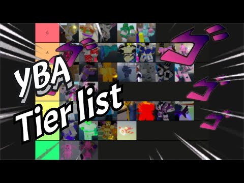 YBA *NEW* STAND TIER LIST - YouTube