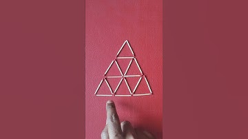 Matchstick Puzzles - Remove 5 matchsticks to get 6 small triangles - Shorts