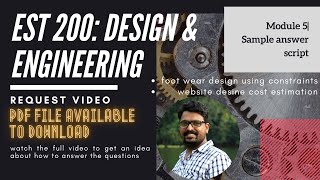 Sample answer script | Module 5 | Design & Engineering | foot wear design | website design