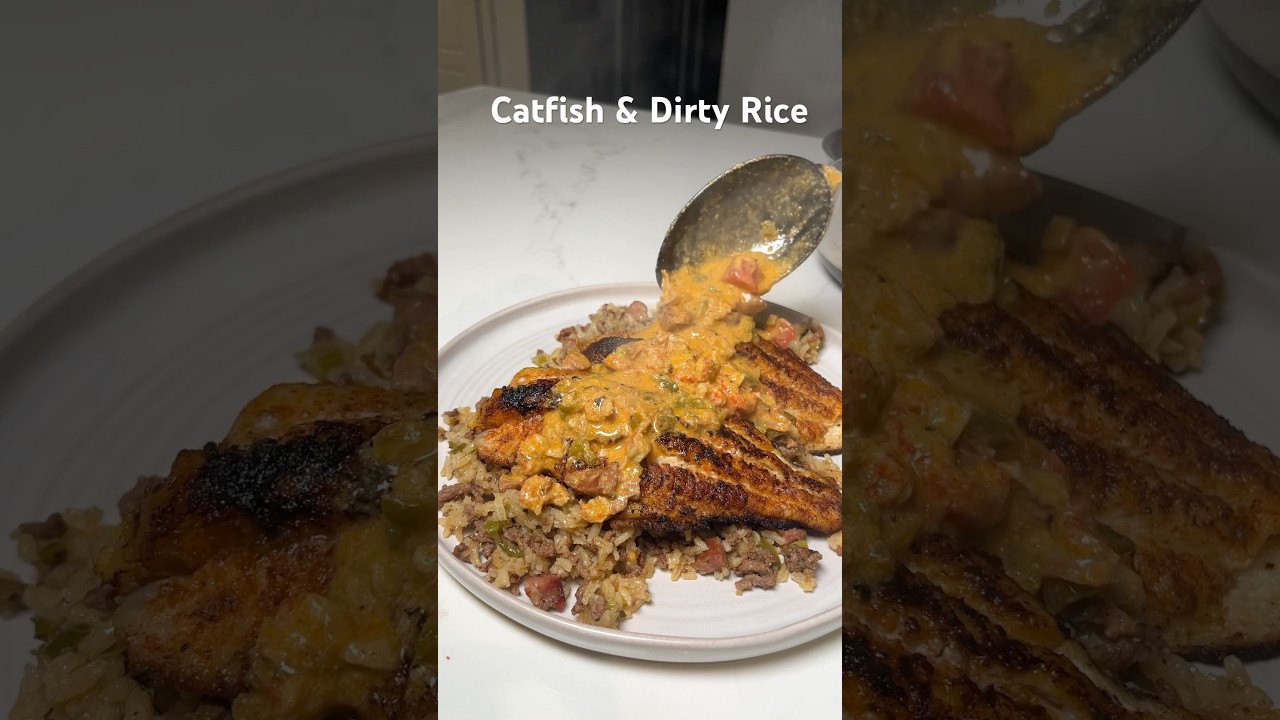 Черненый сом с грязным рисом 