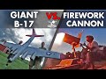 Bringing Down A Giant B-17 With A Firework Cannon!?!?