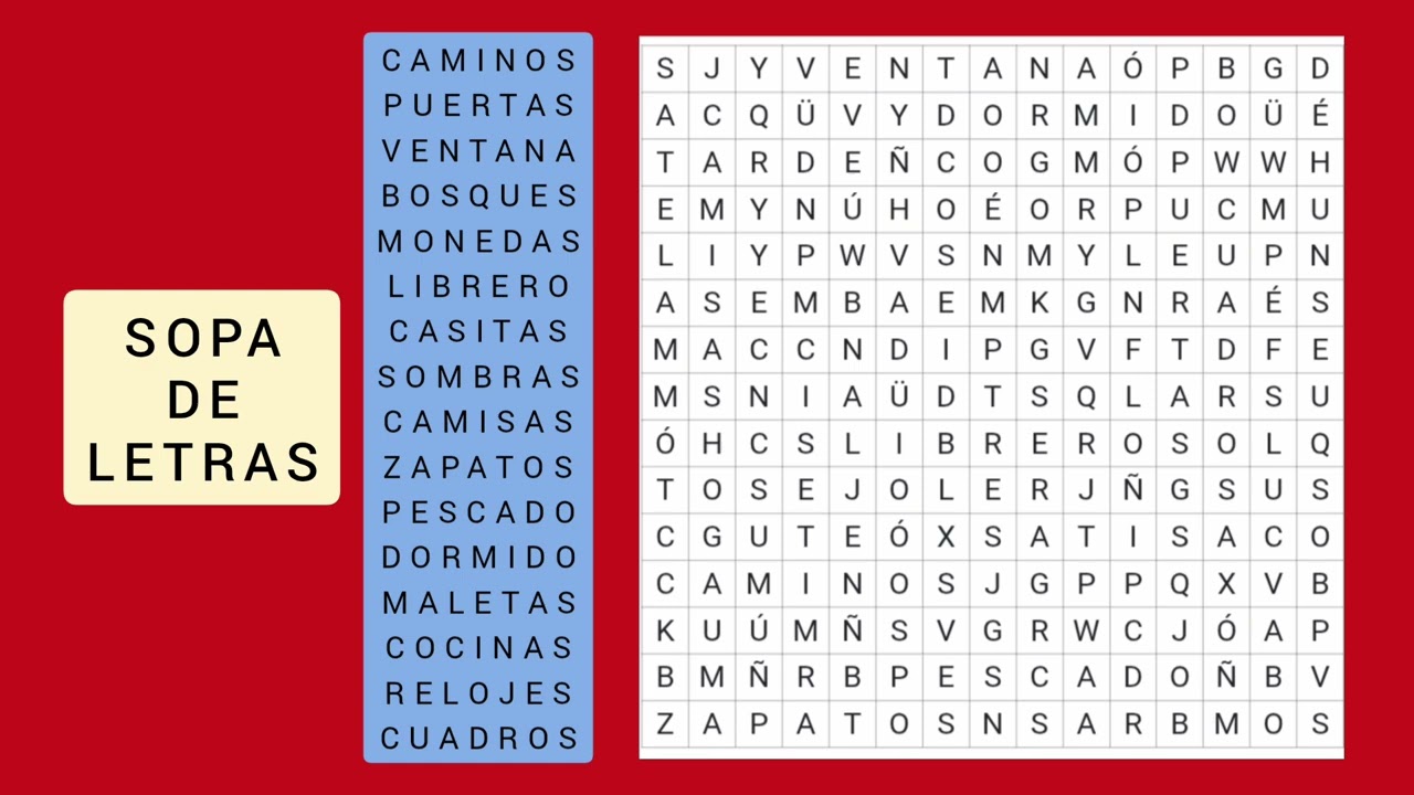 SOPA DE LETRAS 🥳🥹😂 / WORD SEARCH PUZZLES