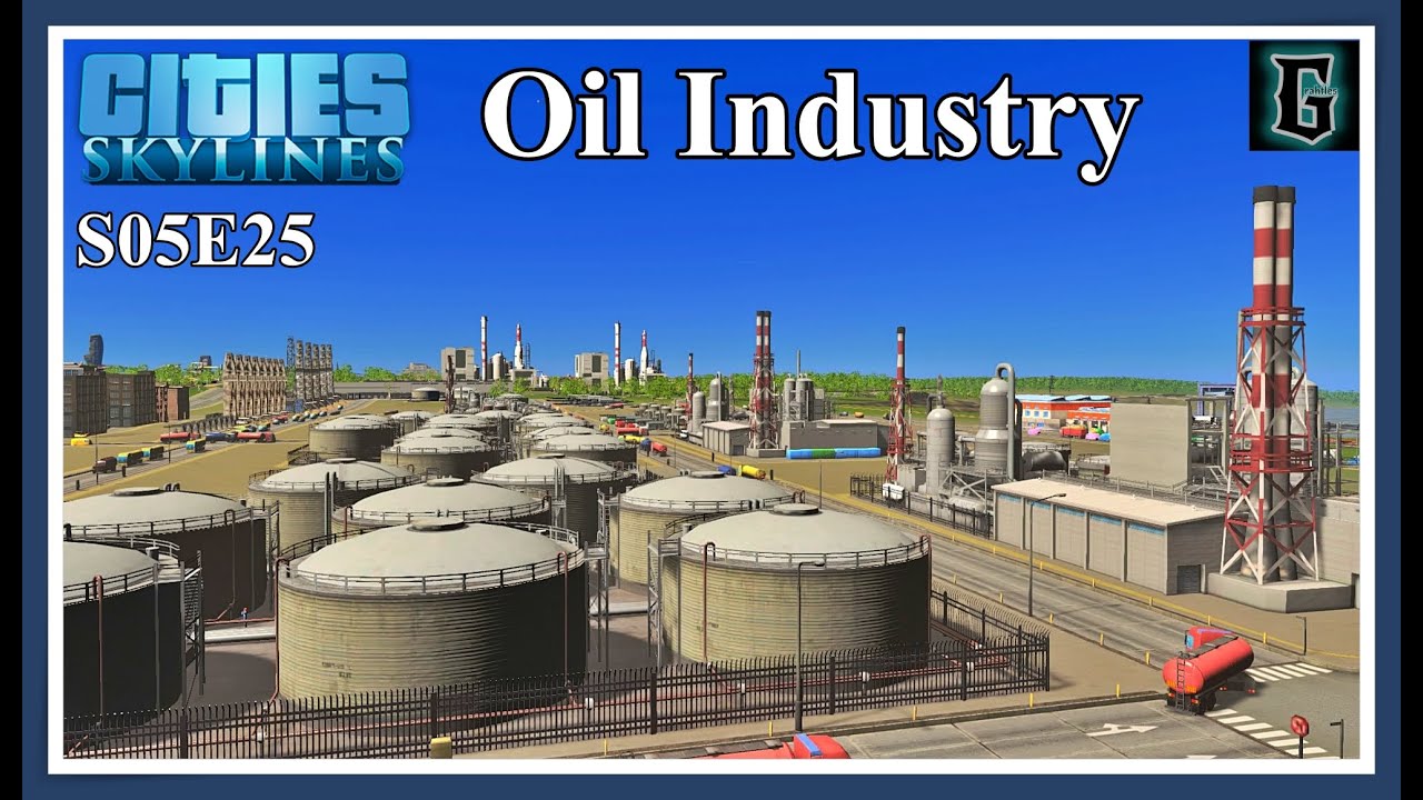 Cities Skylines Oil Industry Cargo Plane Hub PS4 Let’s Play Kyntre