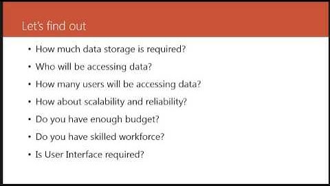 Choosing between SQL Server and Microsof.....