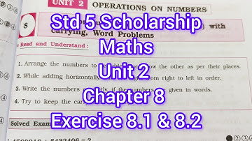 Std 5 Scholarship | Exercise 8.1 & 8.2 | Maths | #matheducation #scholarshipexam #mathssolutions 