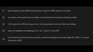 [Audiobook] Psalm 104:31-35