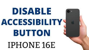 How to TURN OFF the FLOATING ACCESSIBILITY BUTTON on the iPHONE 16e!