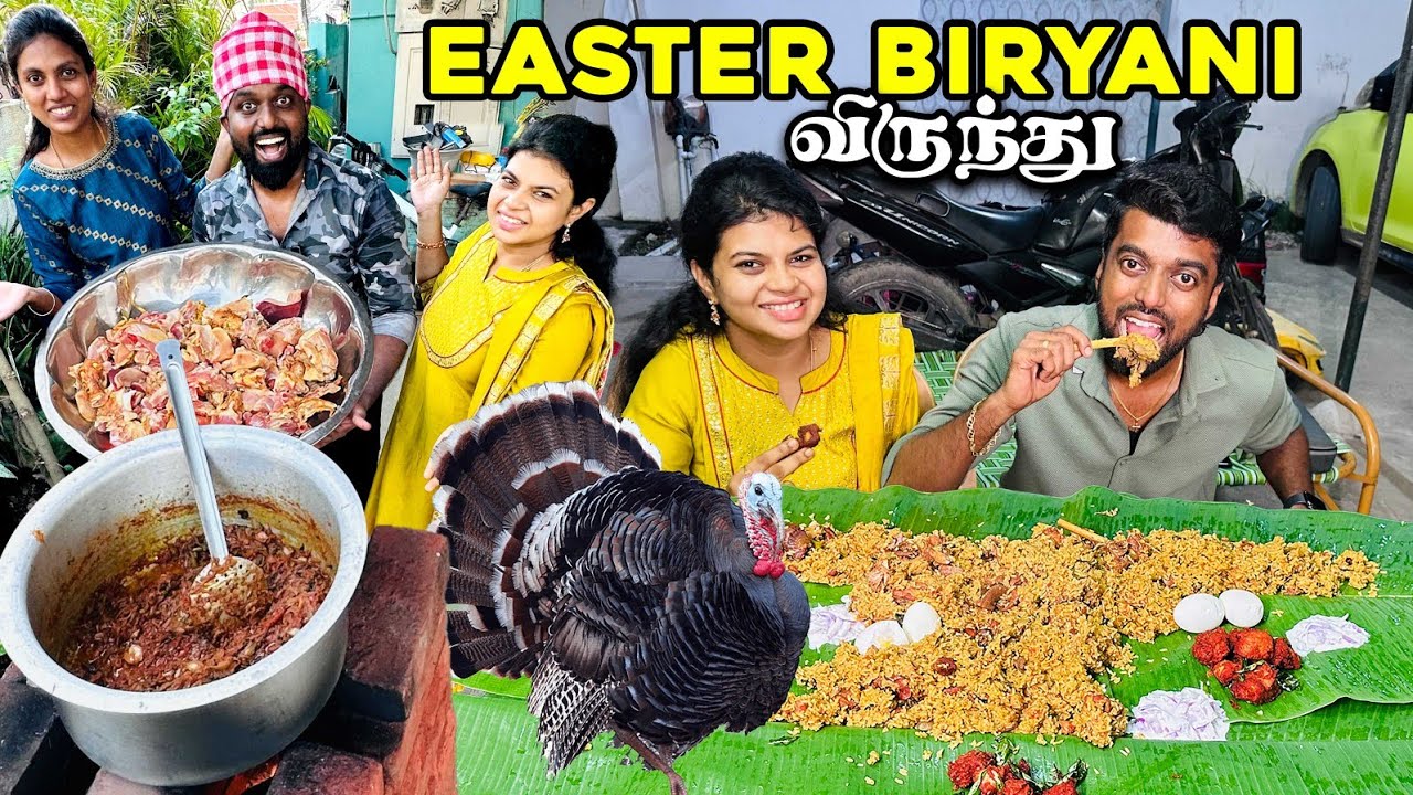 EXTREME 2Hrs Cooking in ROCKET STOVE !! EASTER CELEBRATION 🤩 Turkey Biriyani By CM 🦃😋 | Dan JR Vlogs