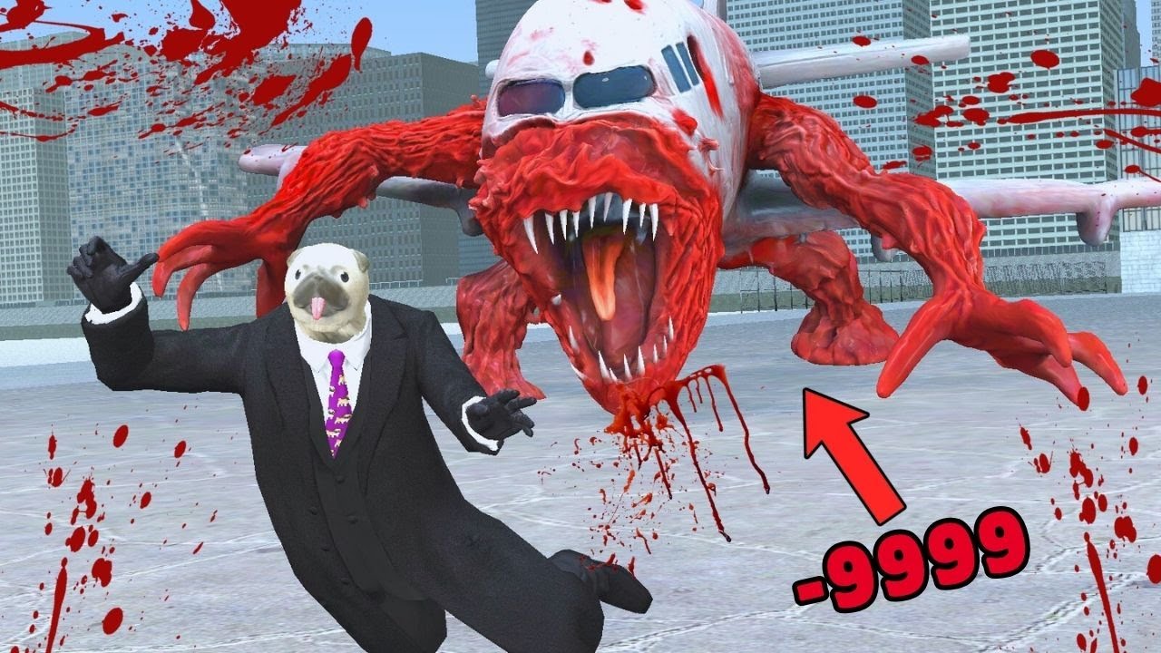 KANLI UÇAK PEŞİMDE KAÇMAYA ÇALIŞIYORUM NE YAPICAM GARRY'S MOD