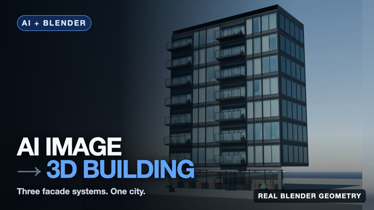 Building 3D Building Using AI and Blender